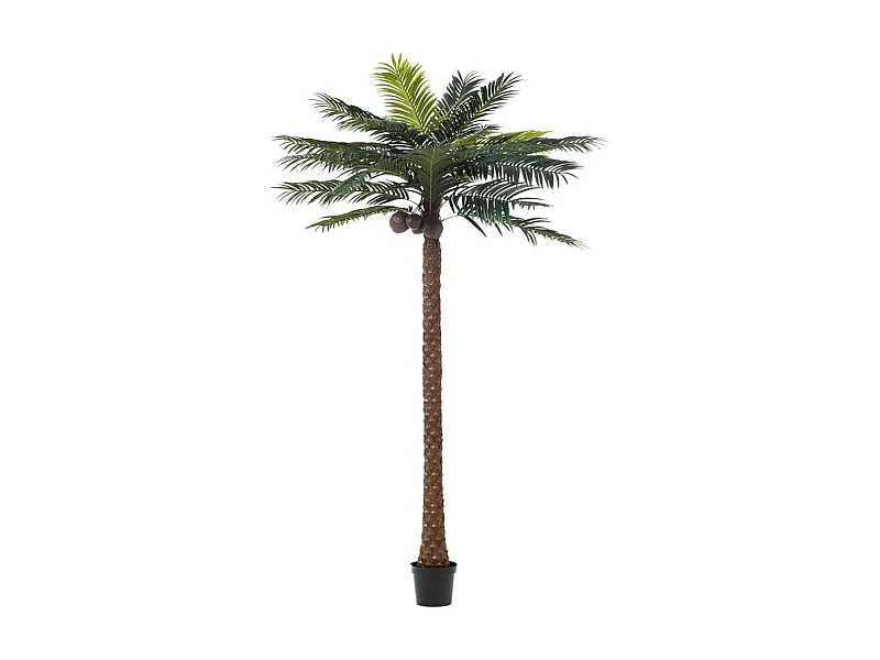 Plante Artificielle "Palmier 4 Noix de Coco" 350cm Vert