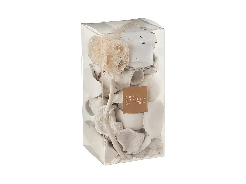 Caja de nueces secas de madera blanca 10x10x20 cm