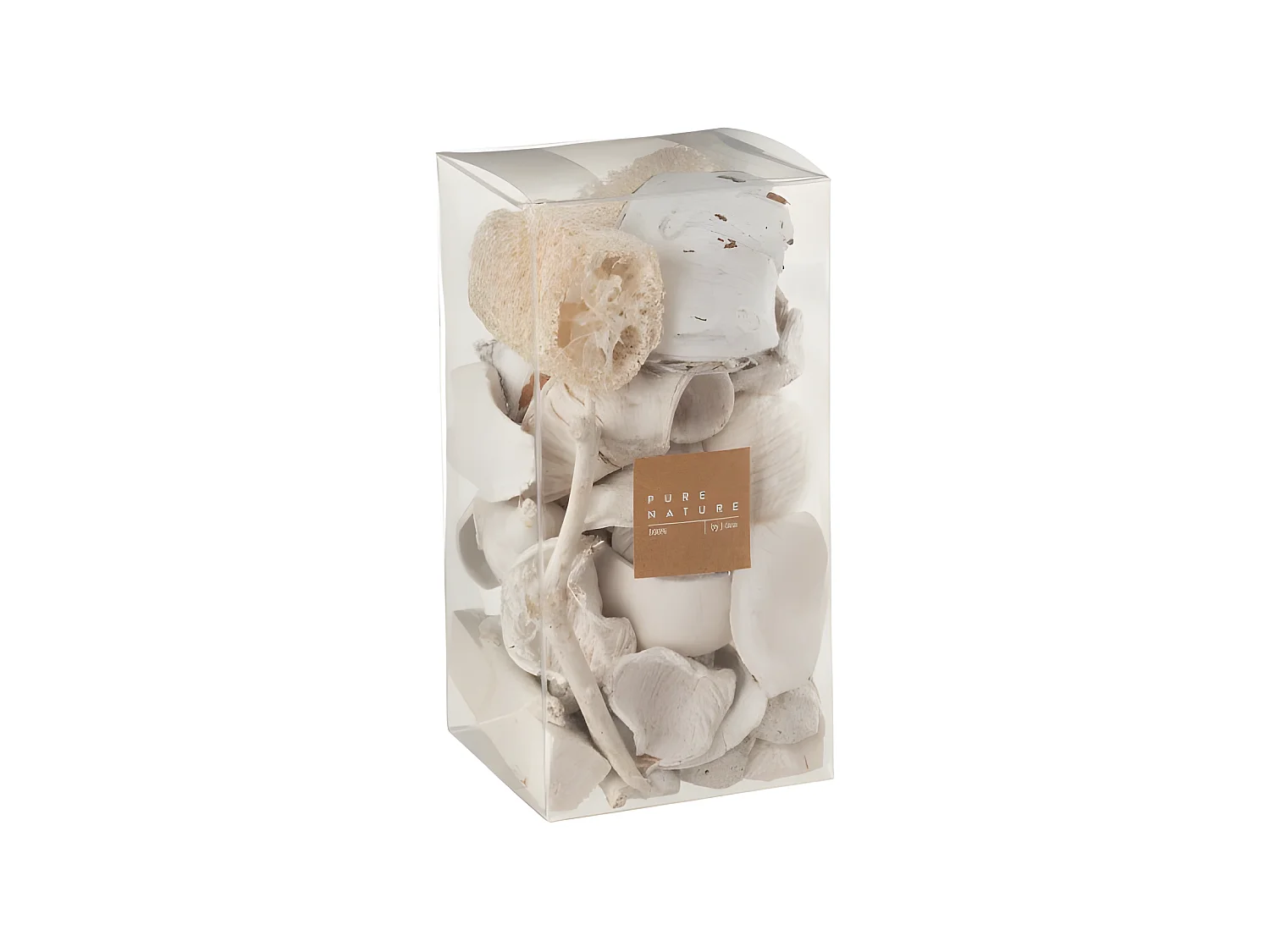 Caja de nueces secas de madera blanca 10x10x20 cm