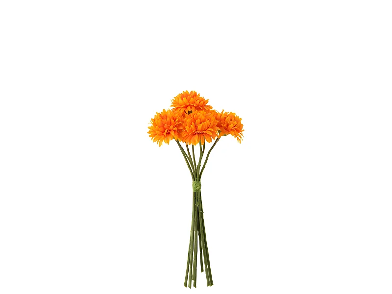 Bouquet de fleurs en plastique orange 12x8x27 cm