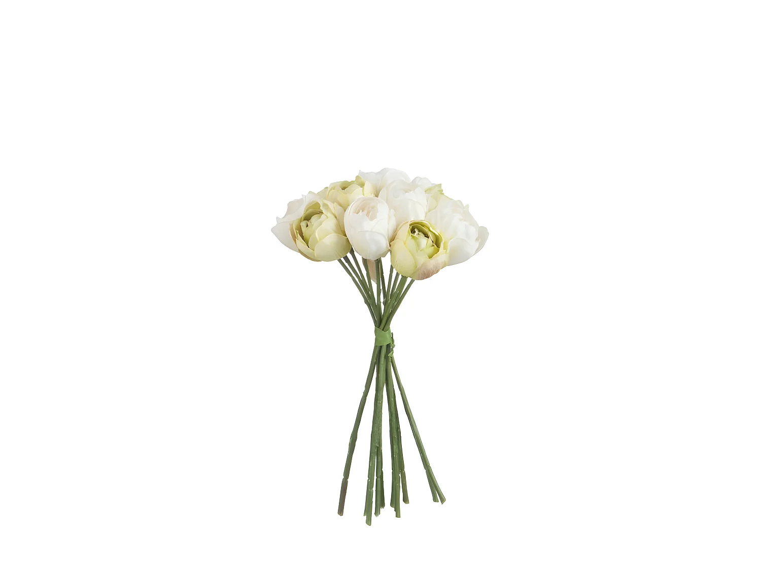 Bouquet de Fleurs Artificielles "Tulipe" 28cm Blanc