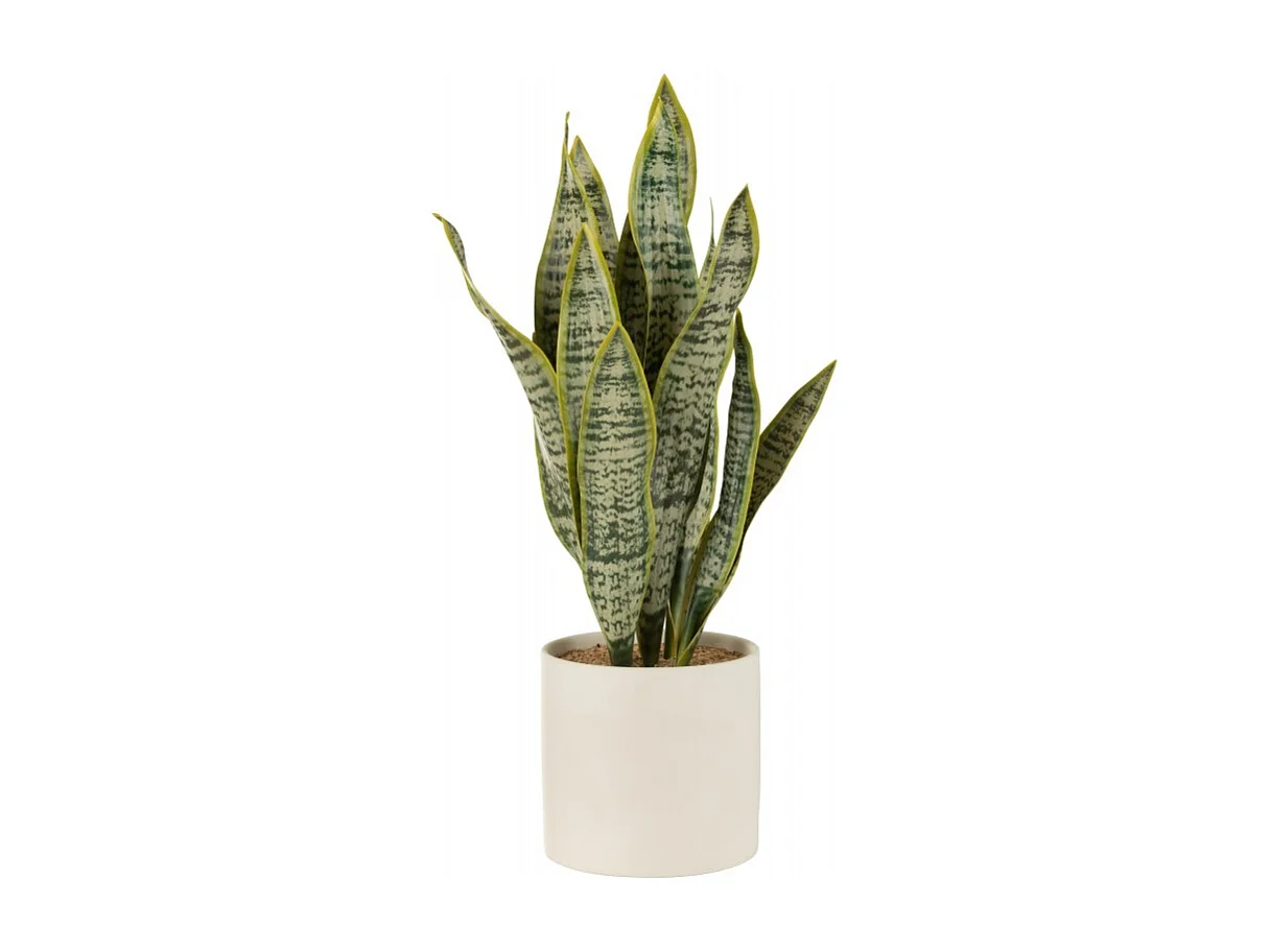 Maceta de sansevieria artificial de plástico verde de 16x16x59 cm