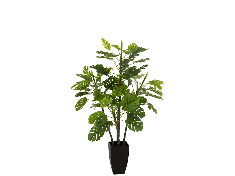 Plante Artificielle "Philodendron" 110cm Vert & Noir
