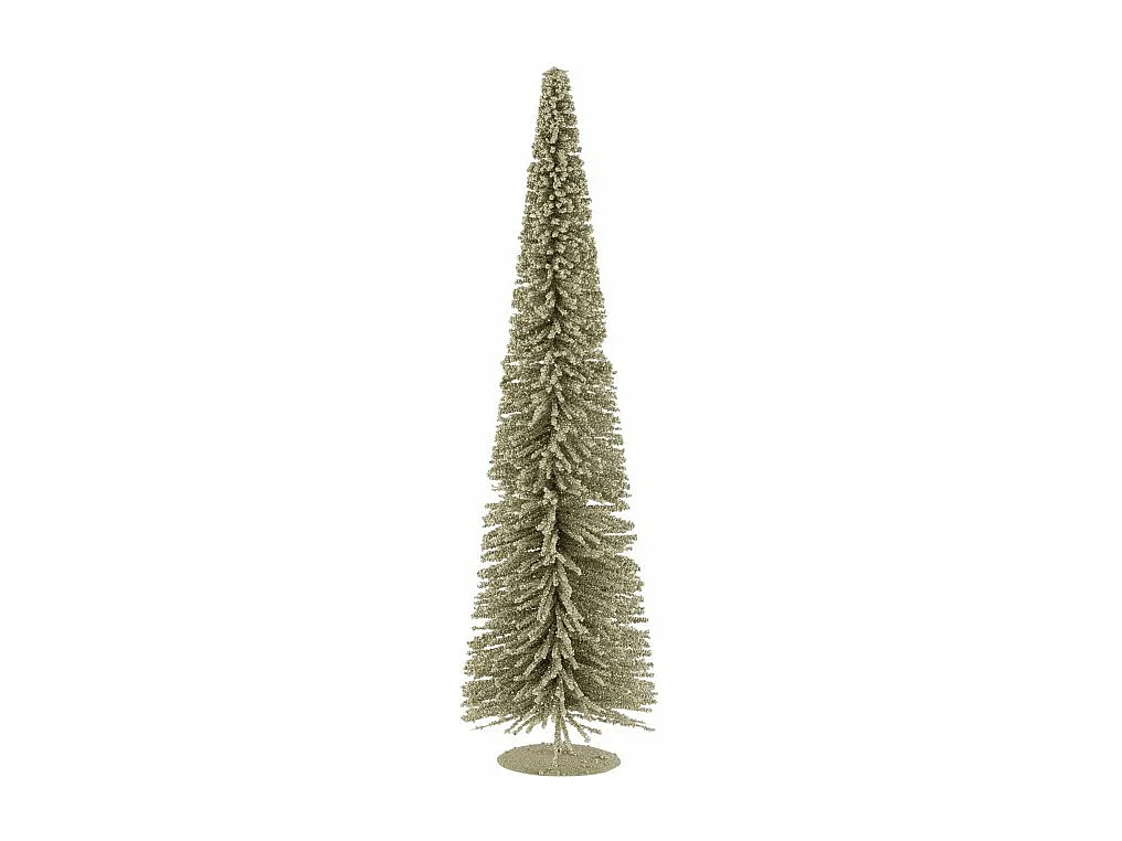 Albero di Natale in plastica verde brillantinata 27x27x101 cm