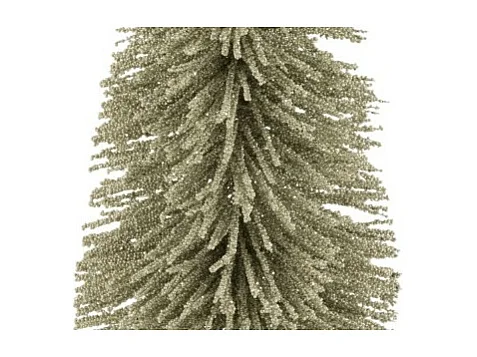 Albero di Natale in plastica verde brillantinata 27x27x101 cm