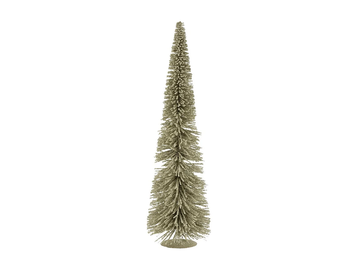 Albero di Natale in plastica verde brillantinata 27x27x101 cm