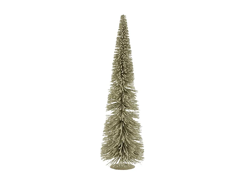 Albero di Natale in plastica verde brillantinata 27x27x101 cm