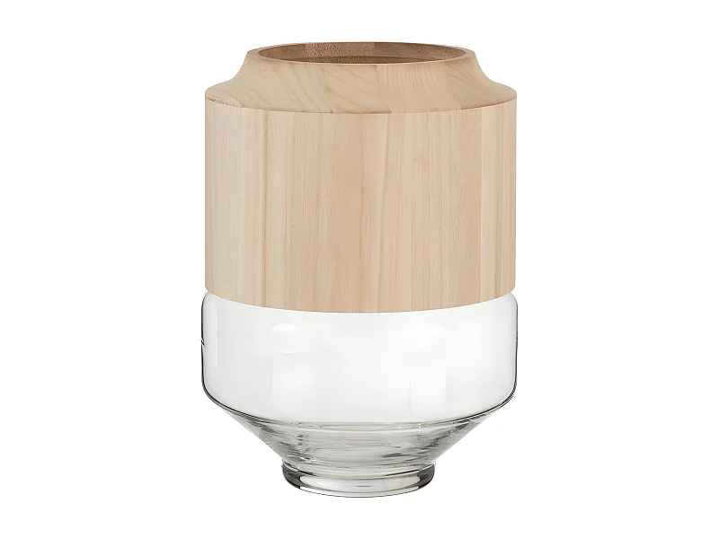 Vase Rond Design "Galupa" 30cm Marron Clair