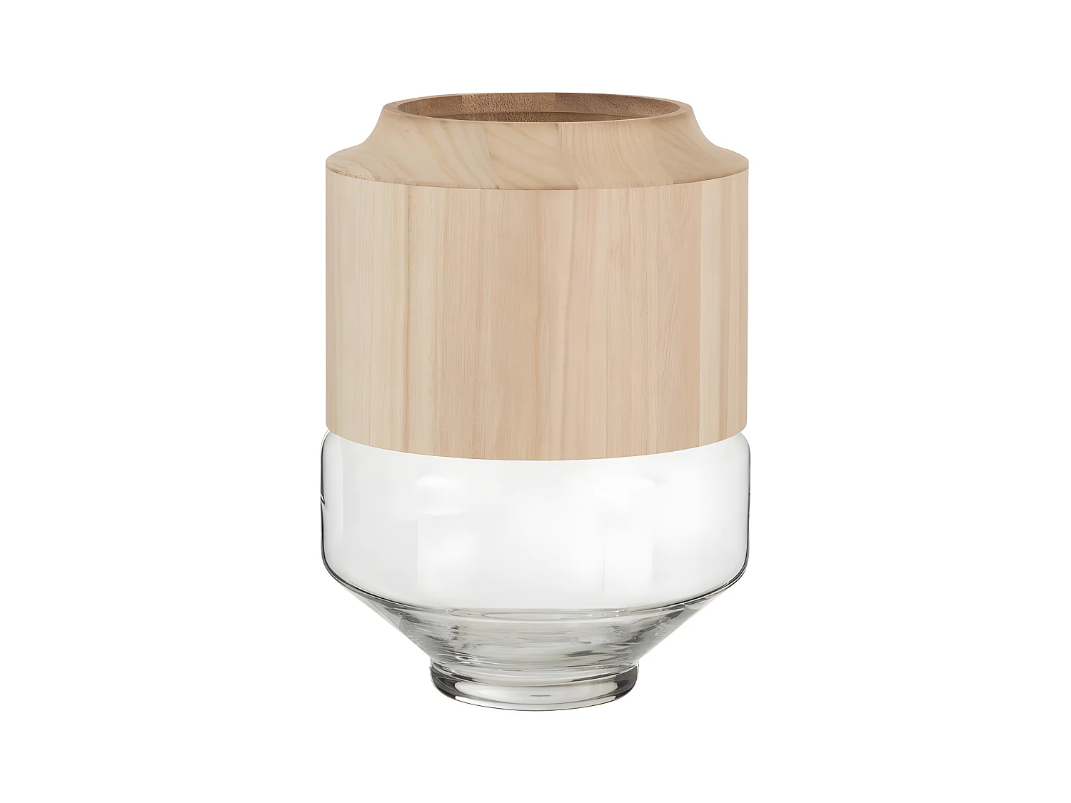 Vase Rond Design "Galupa" 30cm Marron Clair