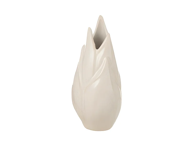 Vase Design en Céramique "Ibiza Brillant" 25cm Beige