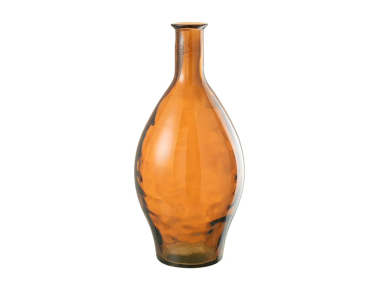 Jarrón alto de vidrio marrón 26x26x60 cm