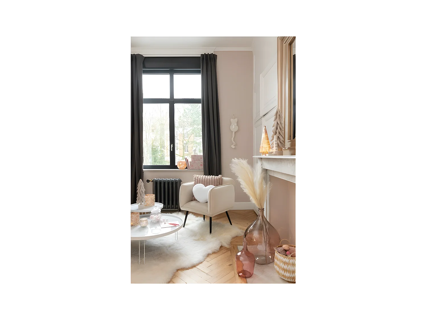 Vaso in vetro trasparente salomone 28x29x43cm