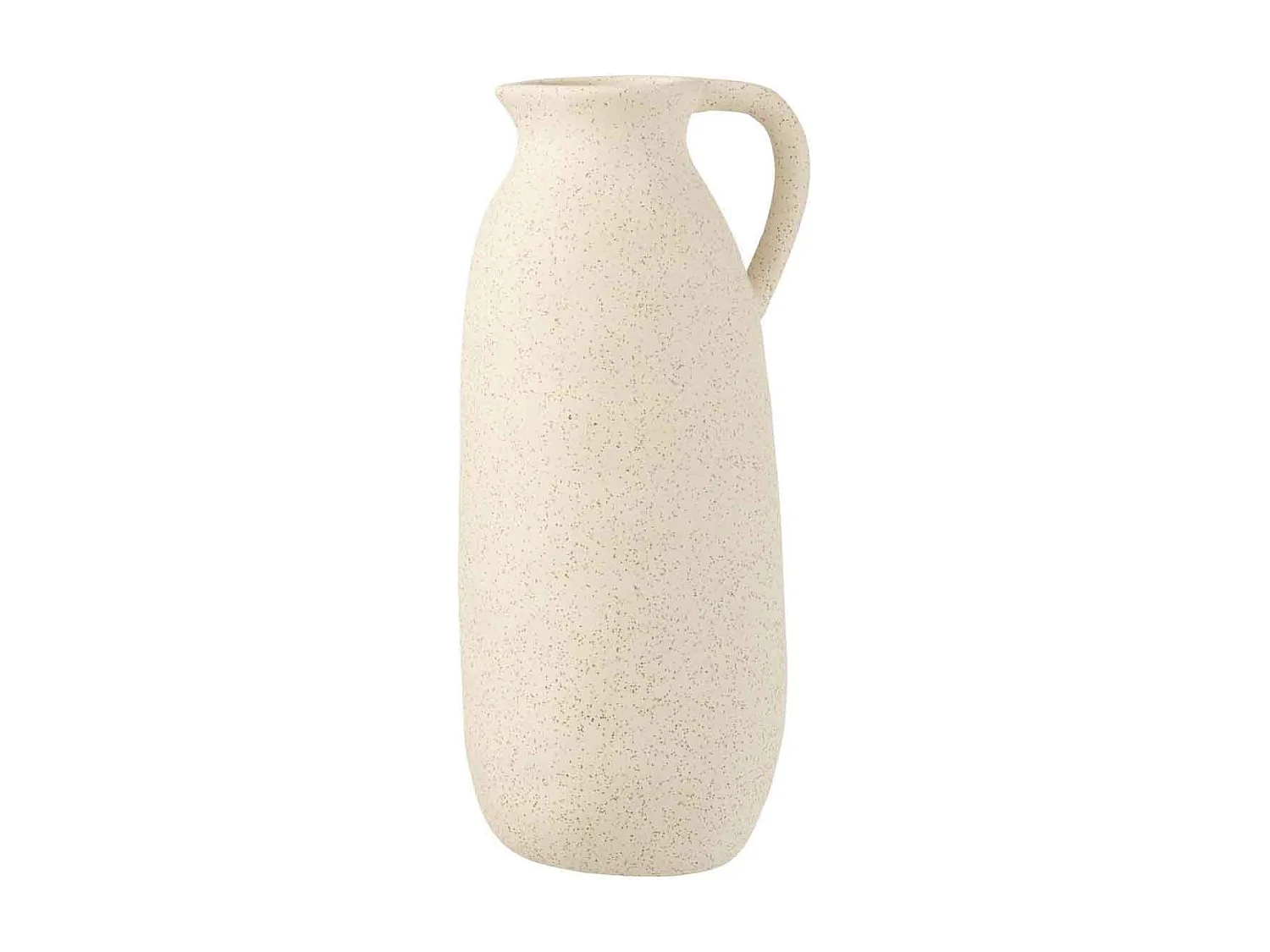 Vaso brocca con manico in ceramica bianco 15x14x36 cm