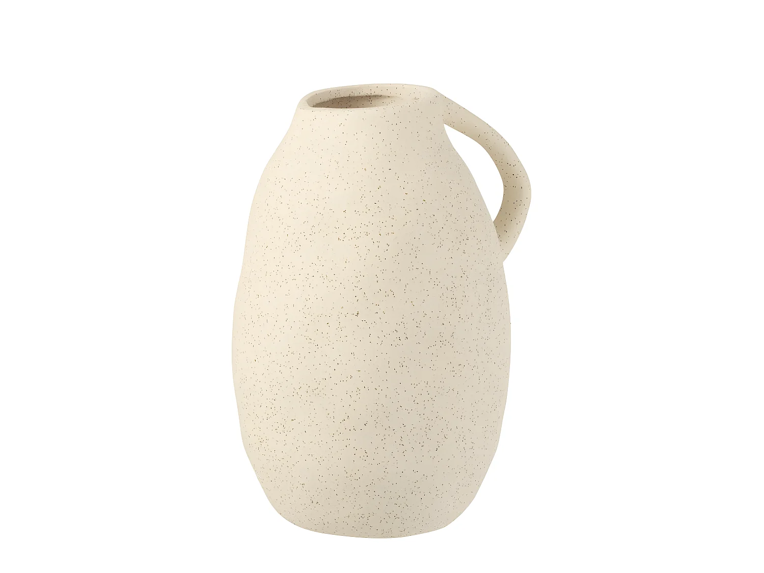 Vase Design en Céramique "Cruche" 25cm Beige