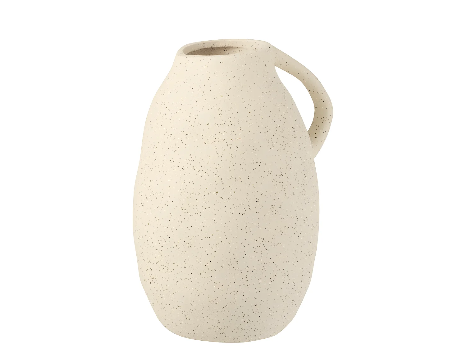 Vase Design en Céramique "Cruche" 25cm Beige