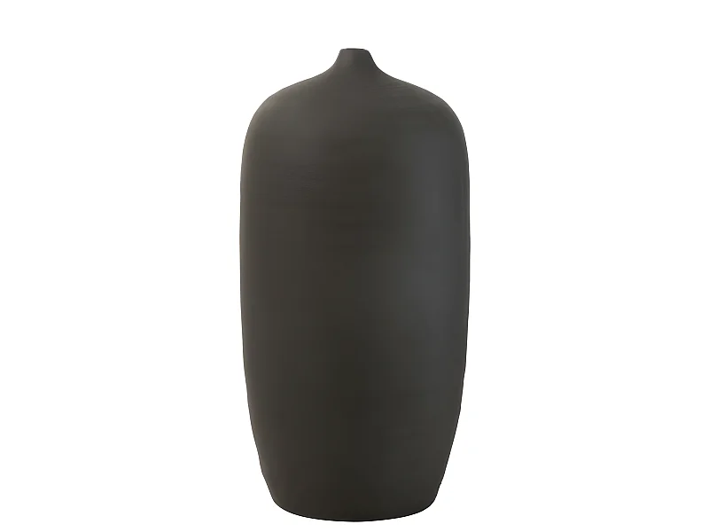 Florero alto de cemento negro 28x28x60 cm