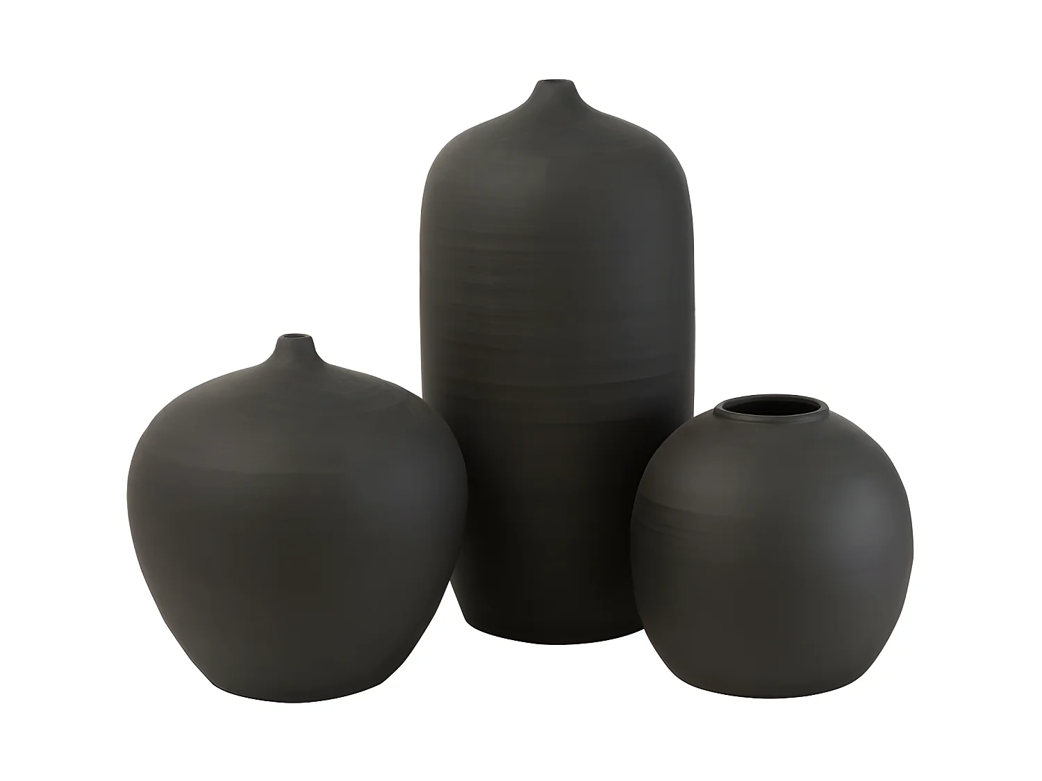 Florero alto de cemento negro 28x28x60 cm