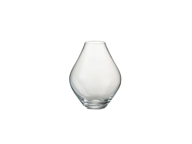 Jarrón de vidrio transparente de 19x19x24 cm