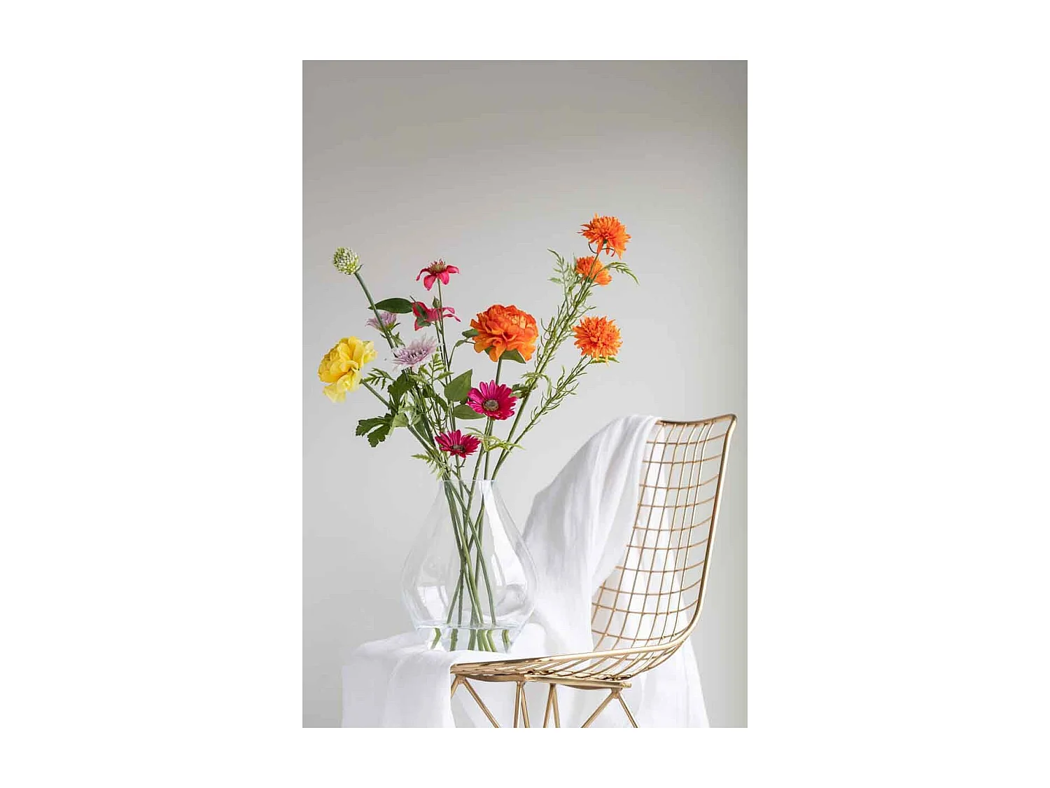 Vaso in vetro trasparente 19x19x24 cm