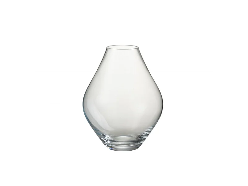 Jarrón de vidrio transparente de 19x19x24 cm