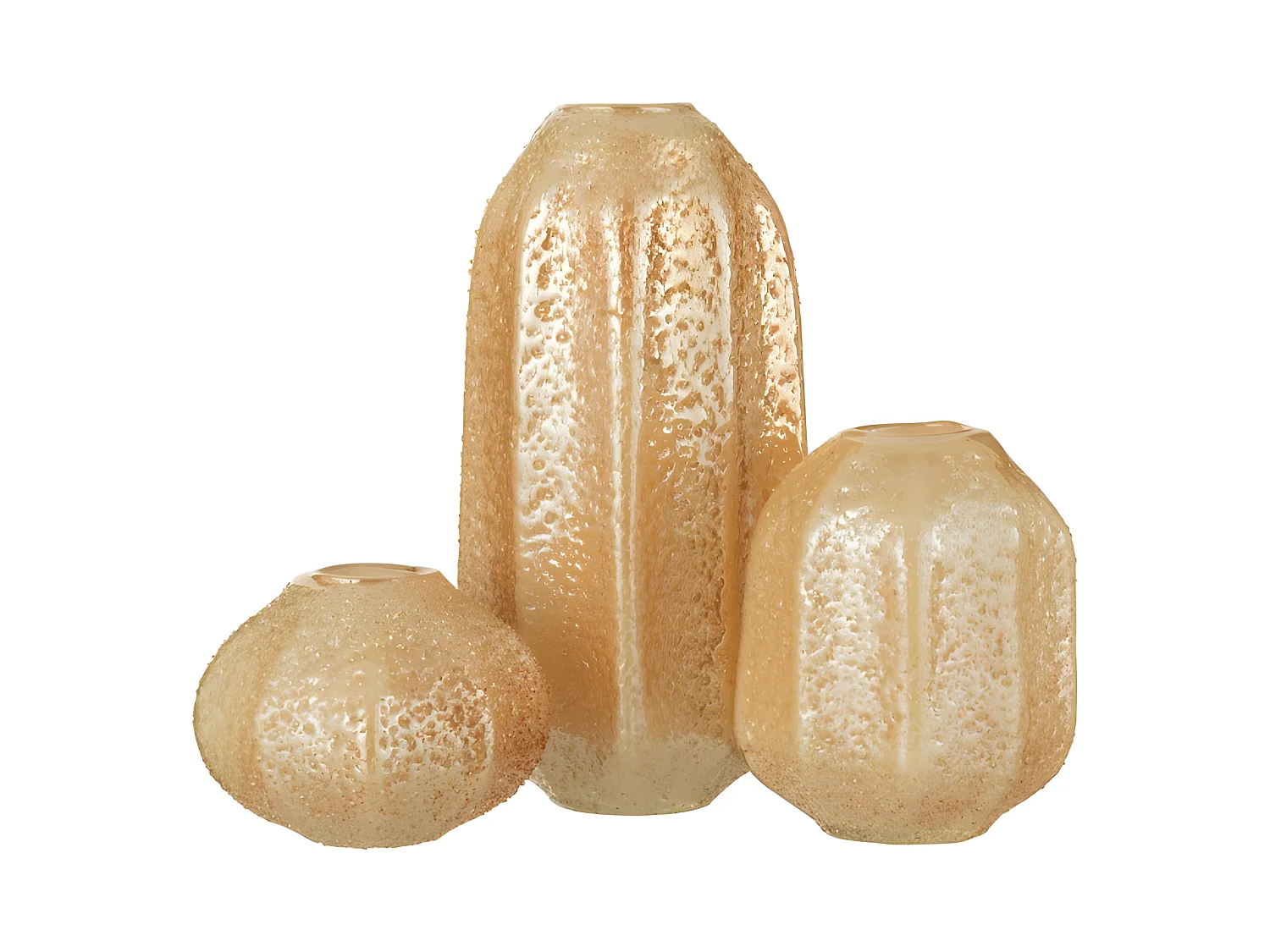 Vaso in vetro arancione 16x16x36 cm