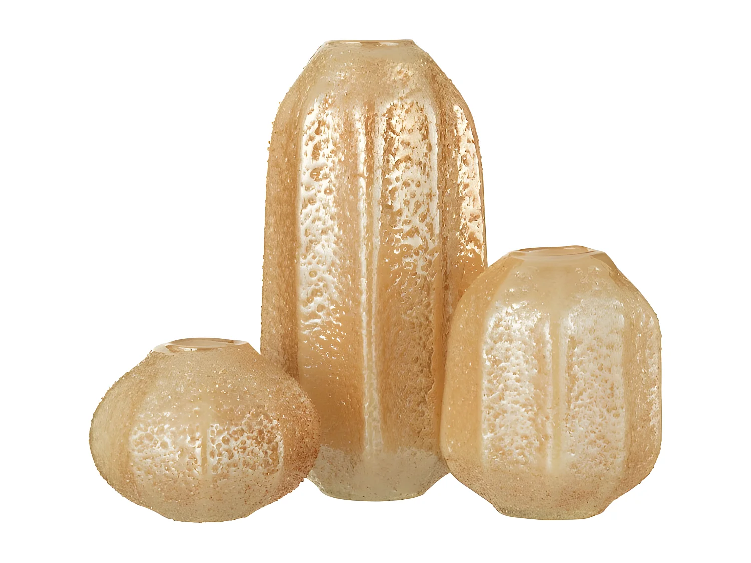 Vaso in vetro arancione 16x16x36 cm