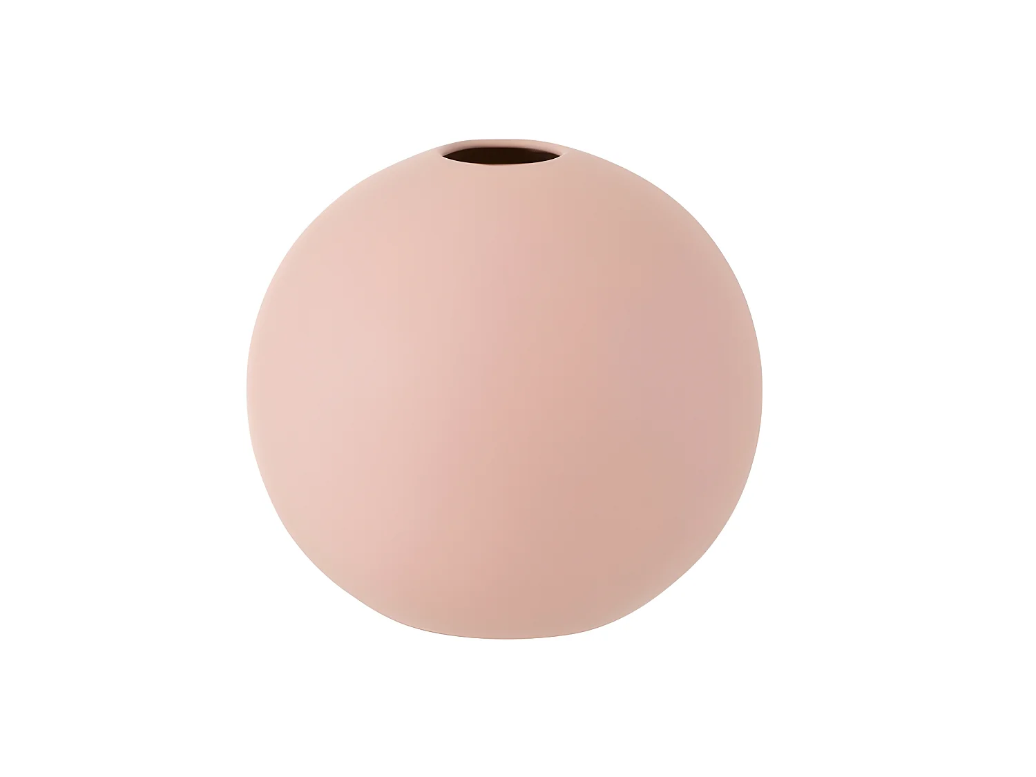 Jarrón bola cerámica rosado pastel 25x25 cm