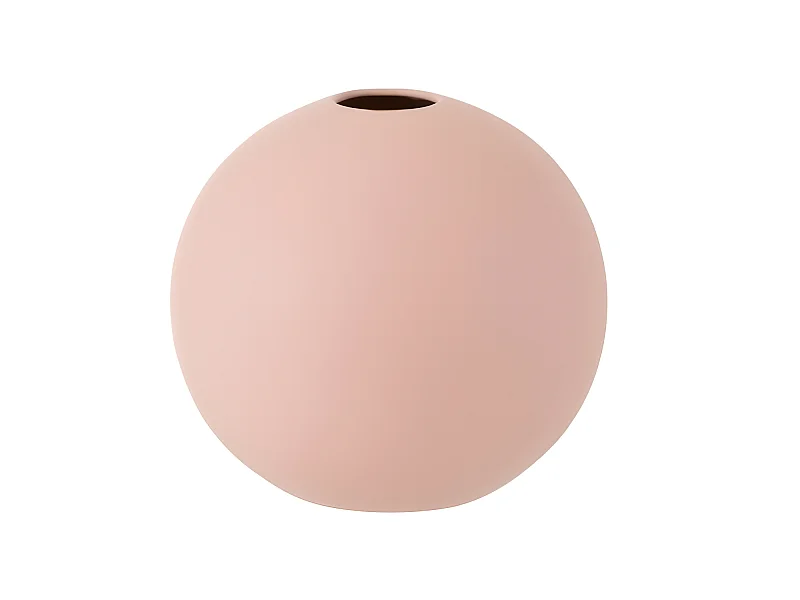 Vaso sferico in ceramica rosa pastello D24cm