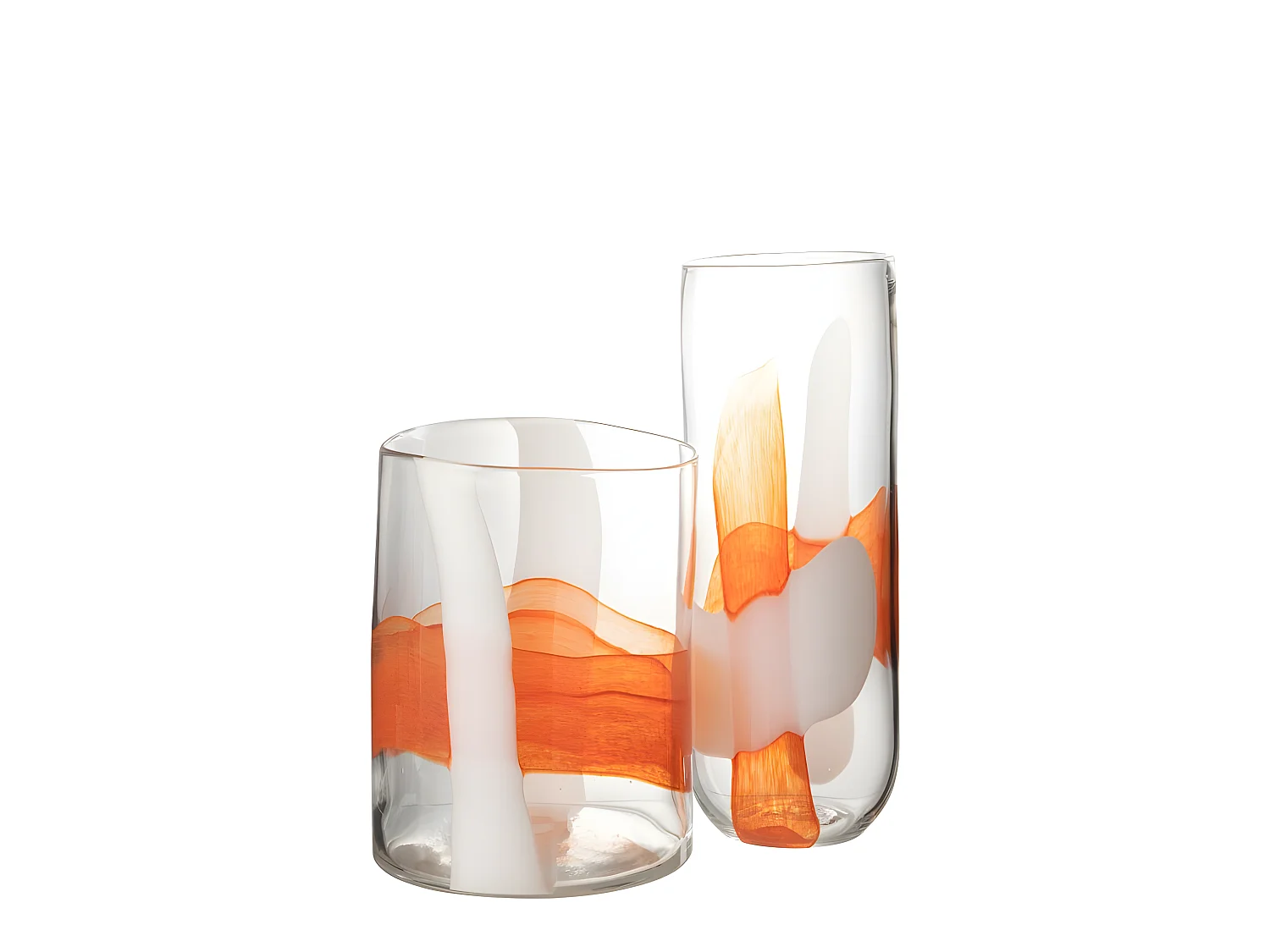 Vaso in vetro multicolore 20x20x27 cm