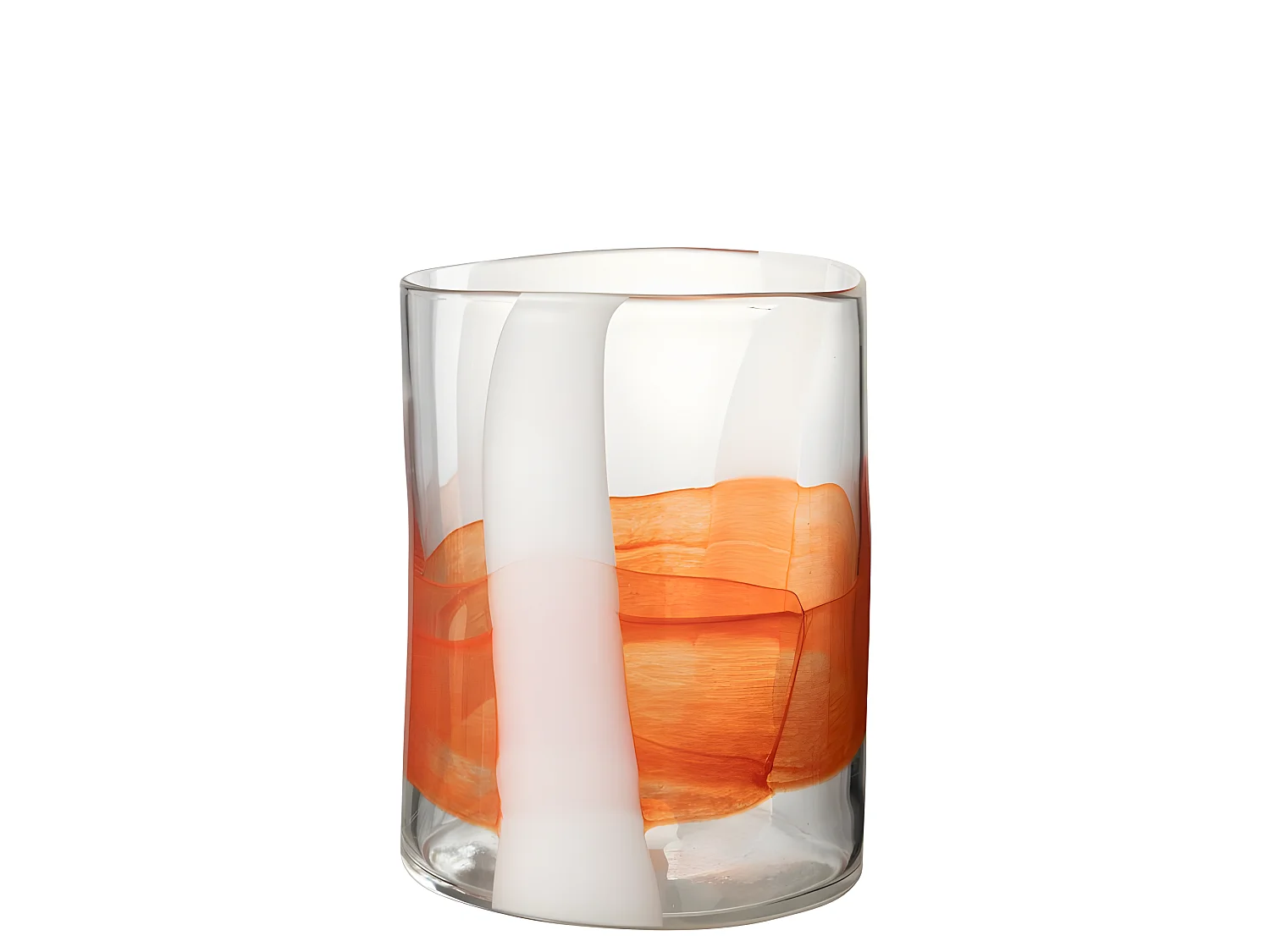 Vaso in vetro multicolore 20x20x27 cm