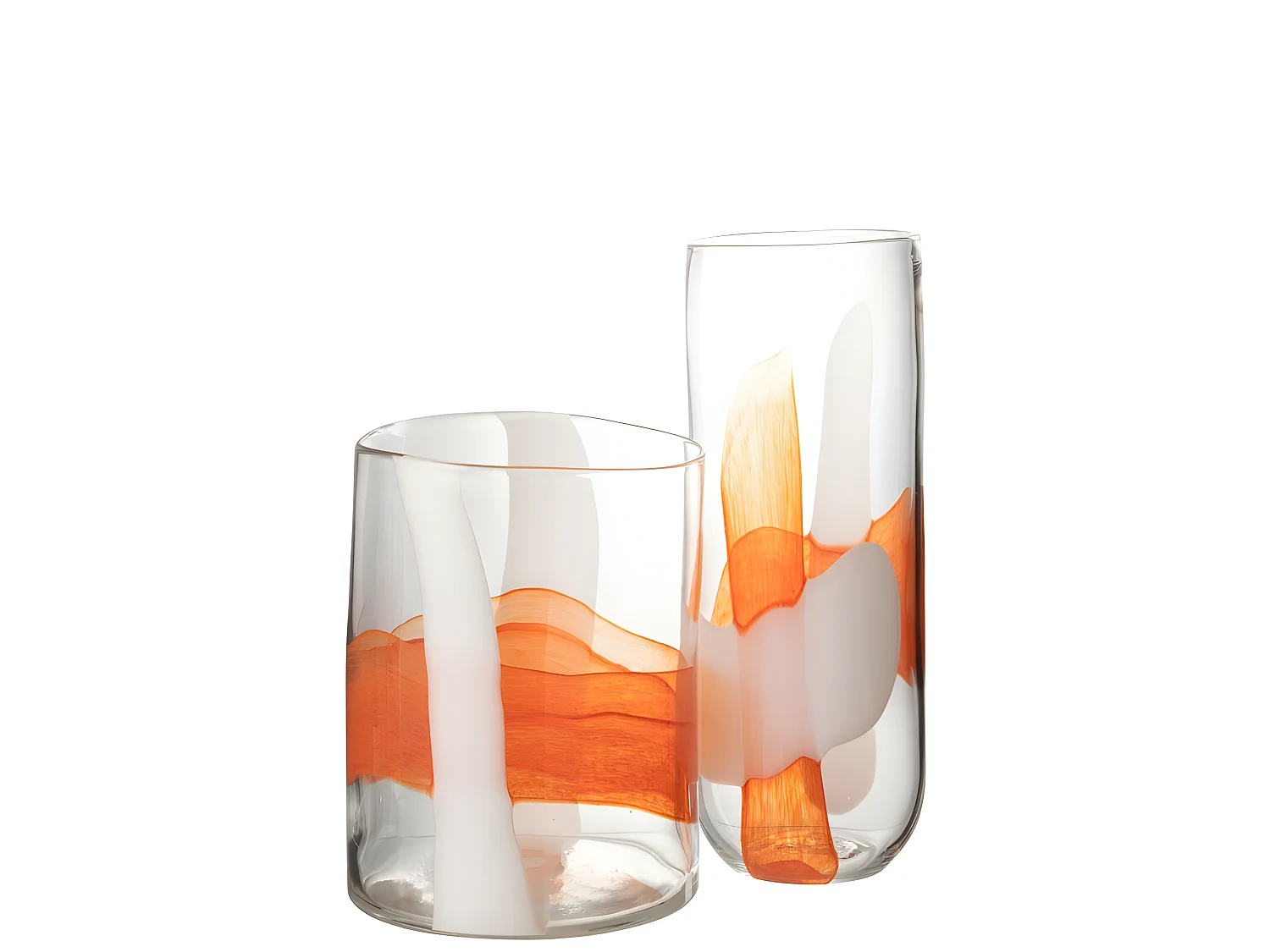 Vaso in vetro multicolore 20x20x27 cm