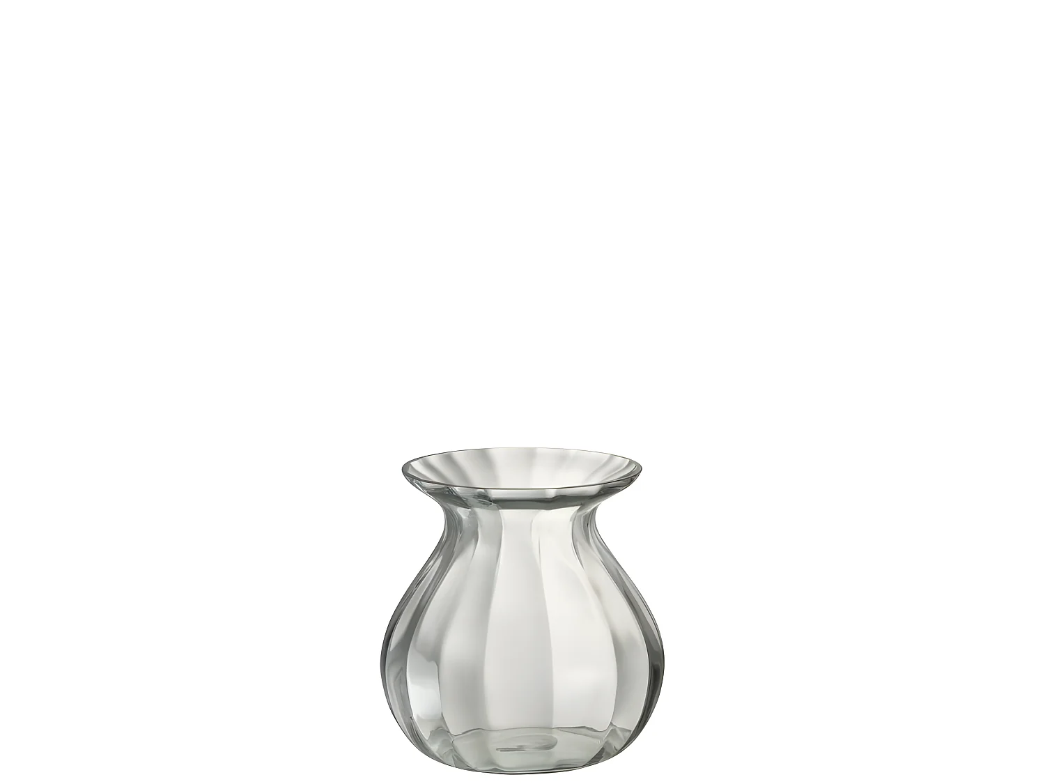 Jarrón de vidrio transparente de 18x18x20 cm