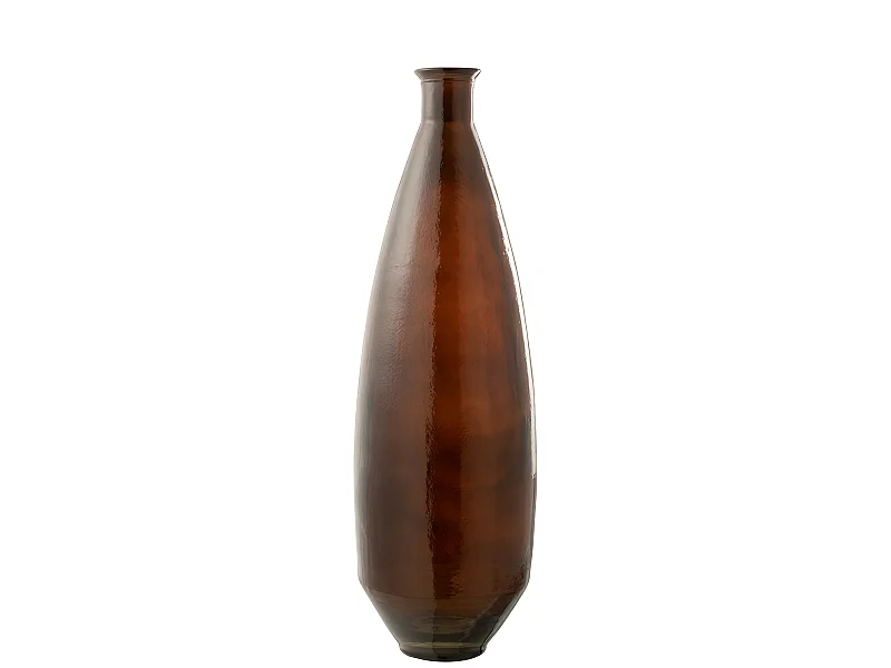 Vaso ovale in vetro marrone 27x27x81 cm