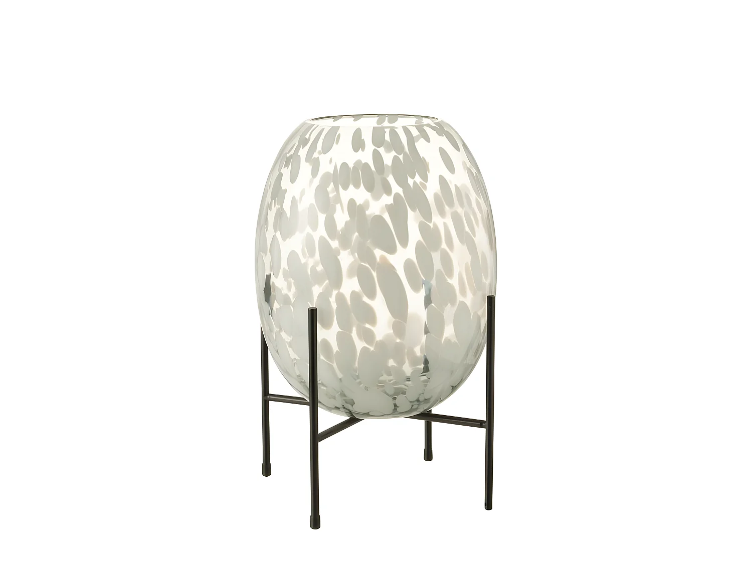 Vaso in vetro grigio 23x23x37 cm