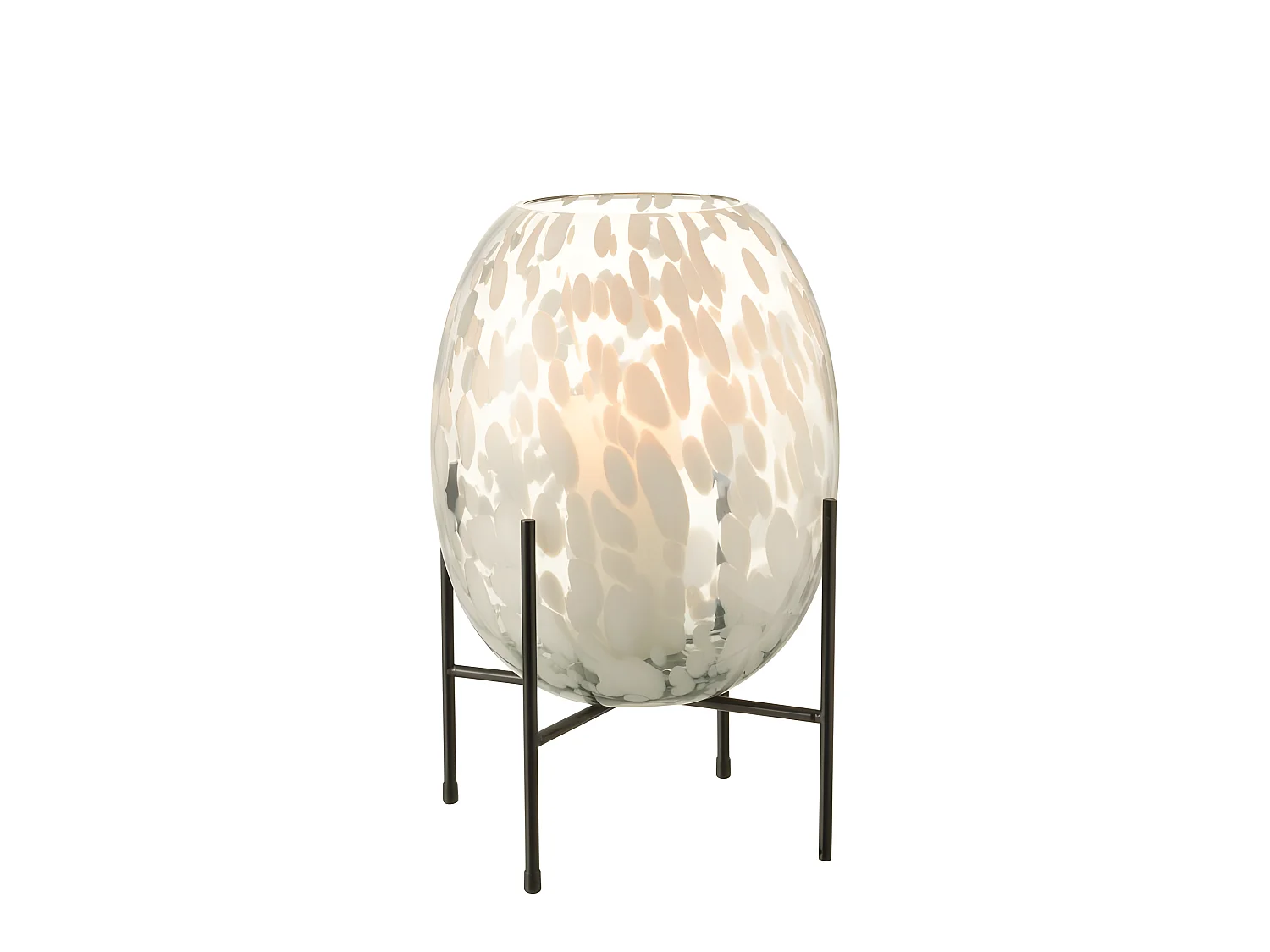 Vaso in vetro grigio 23x23x37 cm