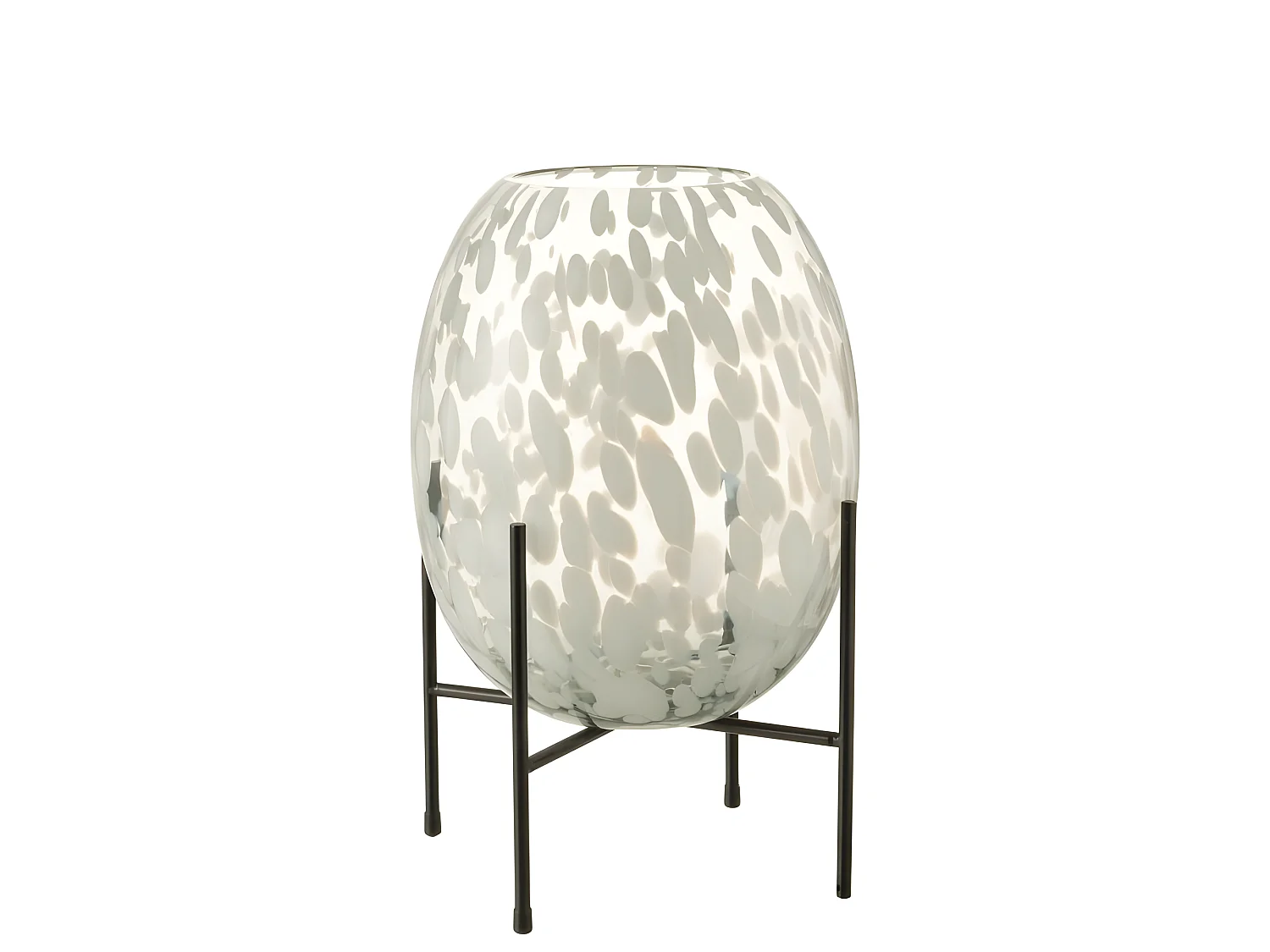 Vaso in vetro grigio 23x23x37 cm