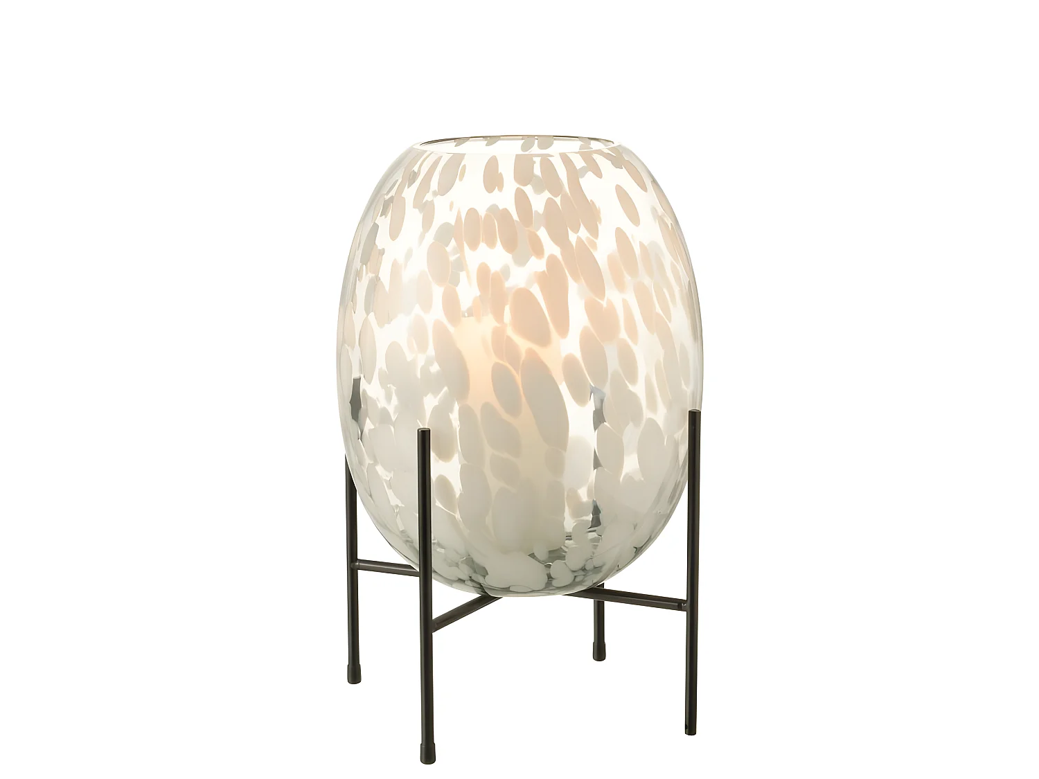 Vaso in vetro grigio 23x23x37 cm