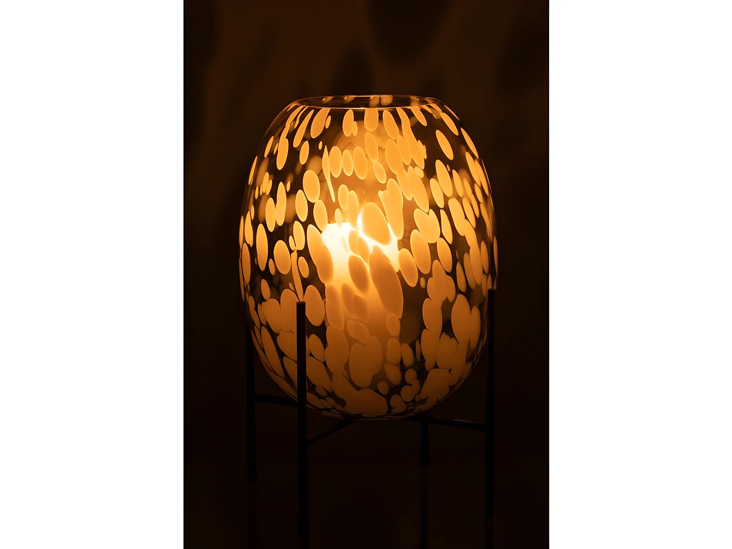 Vaso in vetro grigio 23x23x37 cm