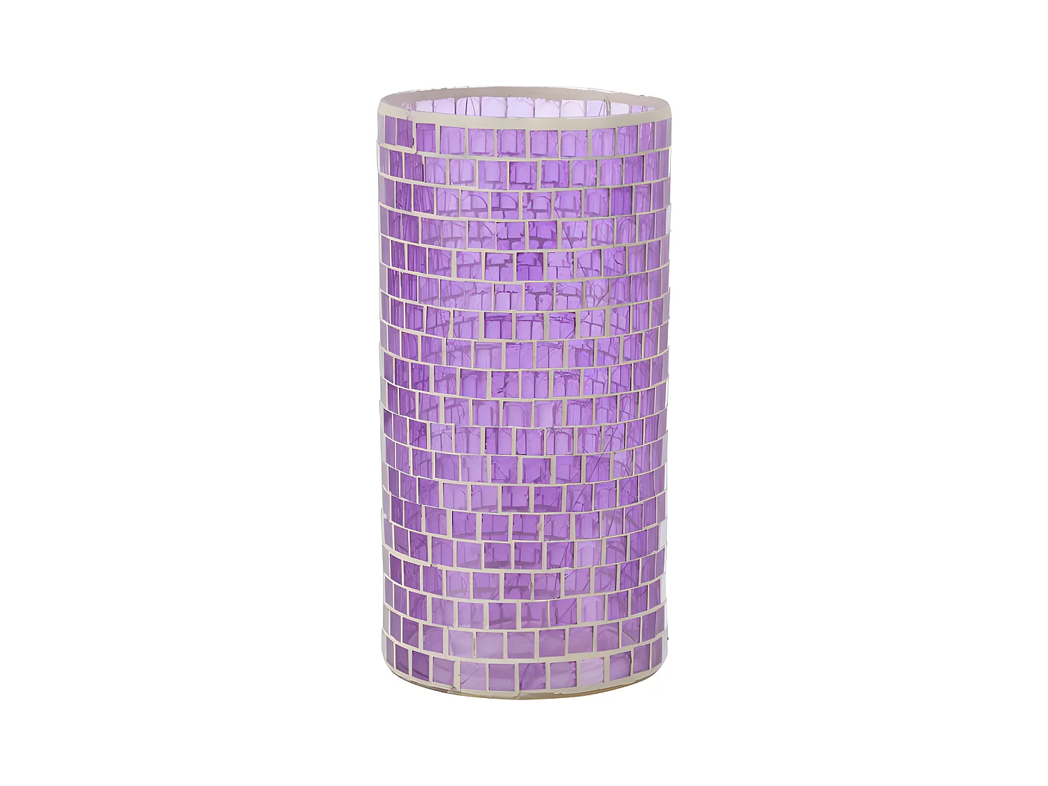 Vase Design "Mosaïque Ronde" 30cm Mauve