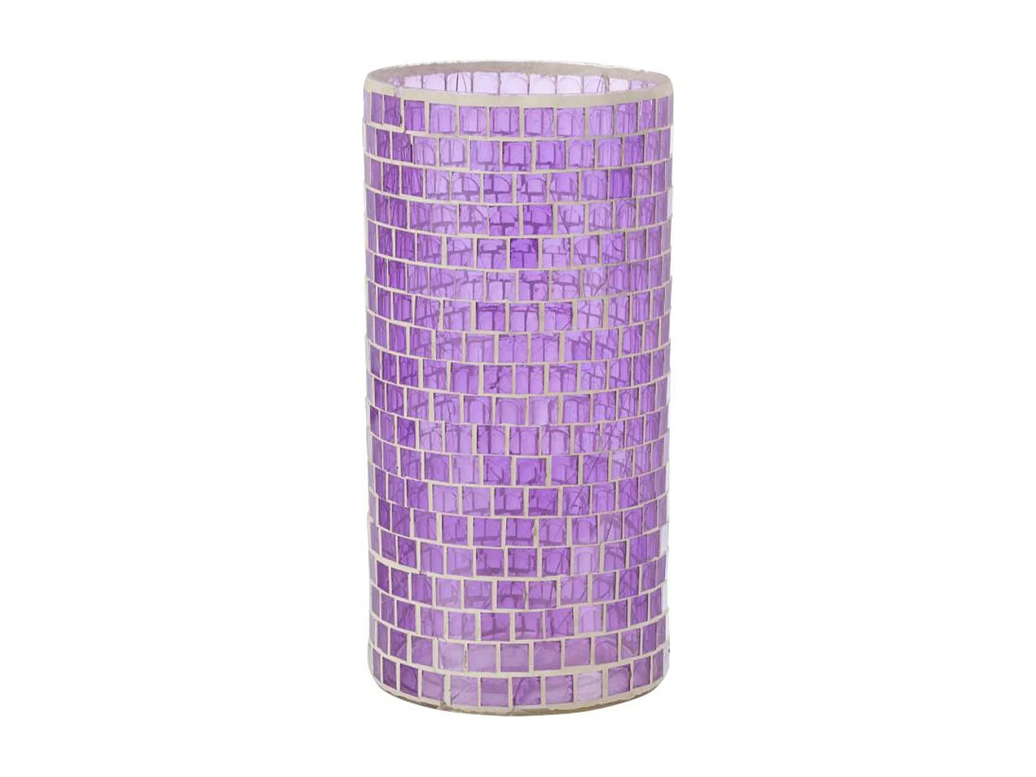 Vase Design "Mosaïque Ronde" 30cm Mauve
