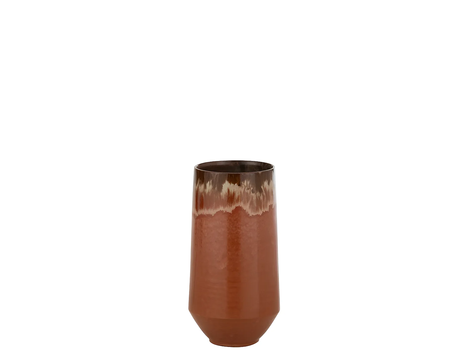 Vase Allongé en Céramique "Aline" 40cm Rouge