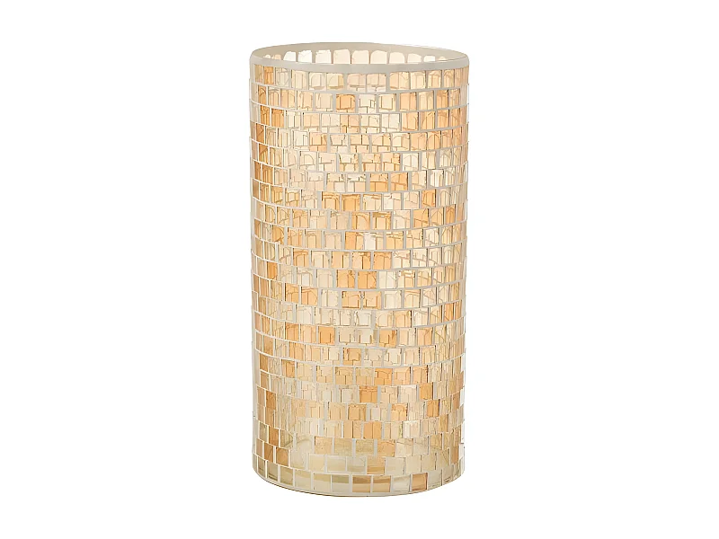 Vase Design "Mosaïque Ronde" 30cm Orange