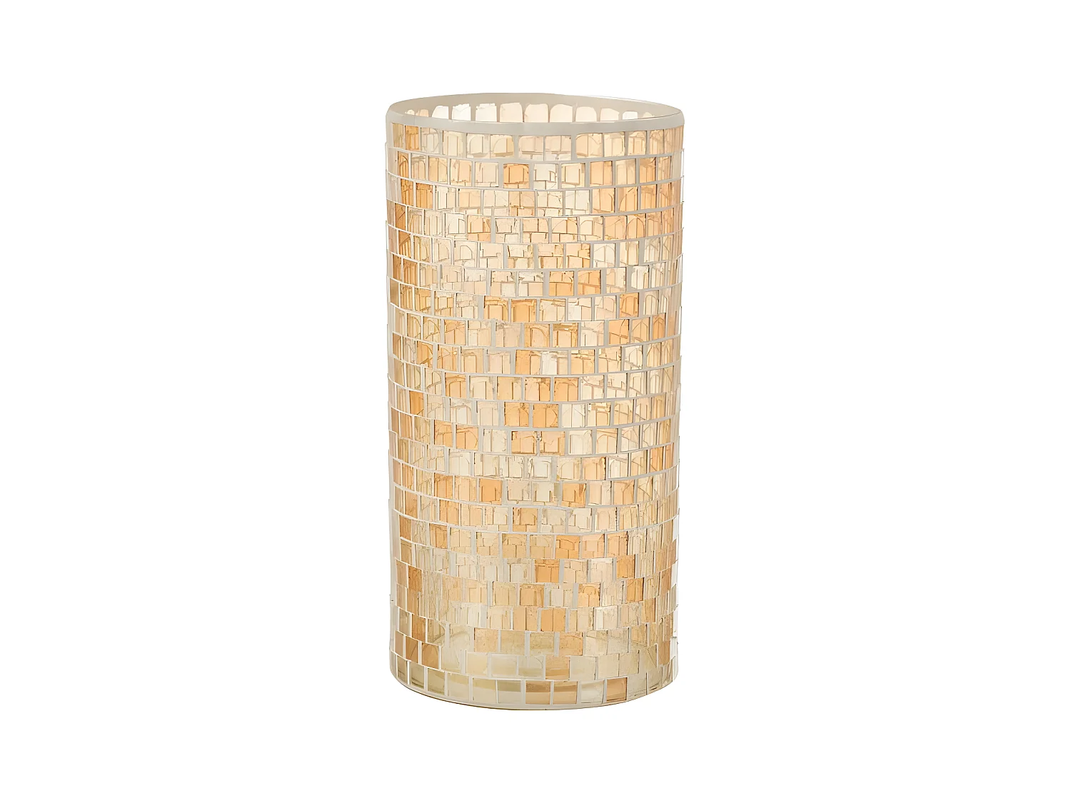 Vase Design "Mosaïque Ronde" 30cm Orange