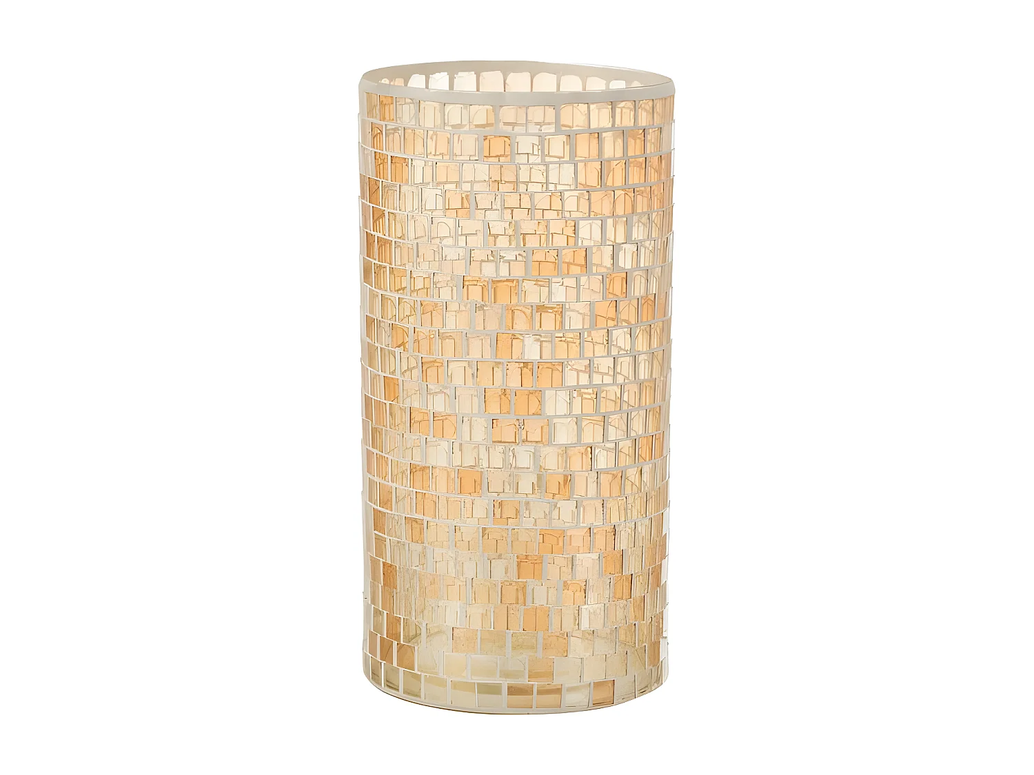Vase Design "Mosaïque Ronde" 30cm Orange