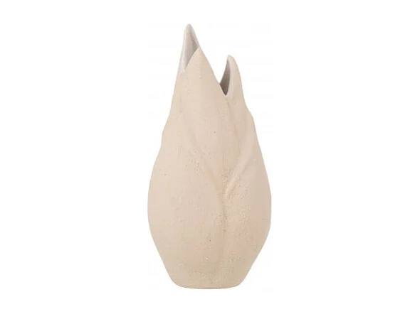 Vaso in ceramica beige 13x13x26 cm