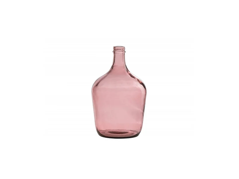 Vase Design en Verre "Bouteille Déco" 30cm Rose