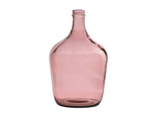 Vase Design en Verre "Bouteille Déco" 30cm Rose