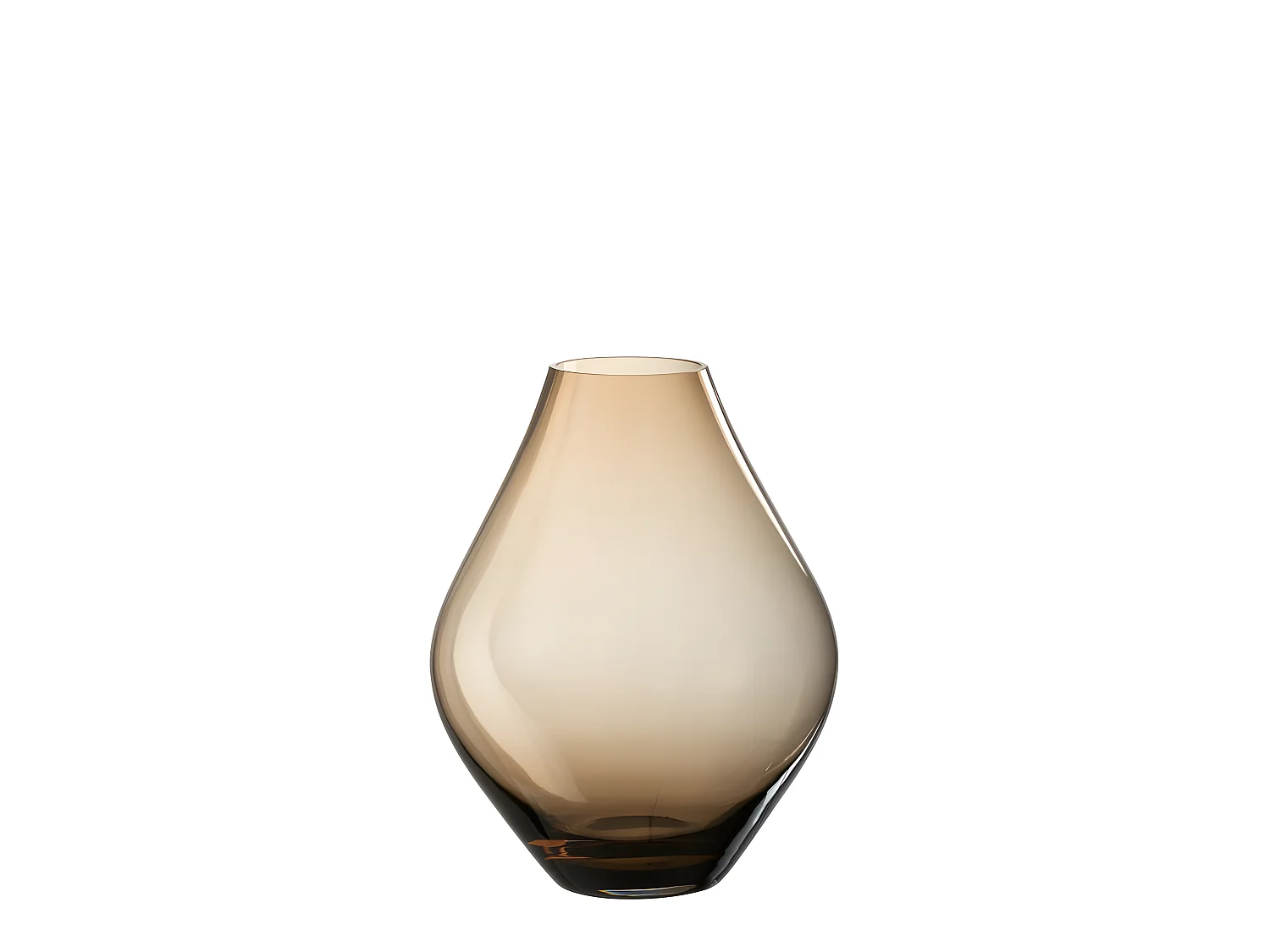 Jarrón de vidrio marrón 22x22x28 cm