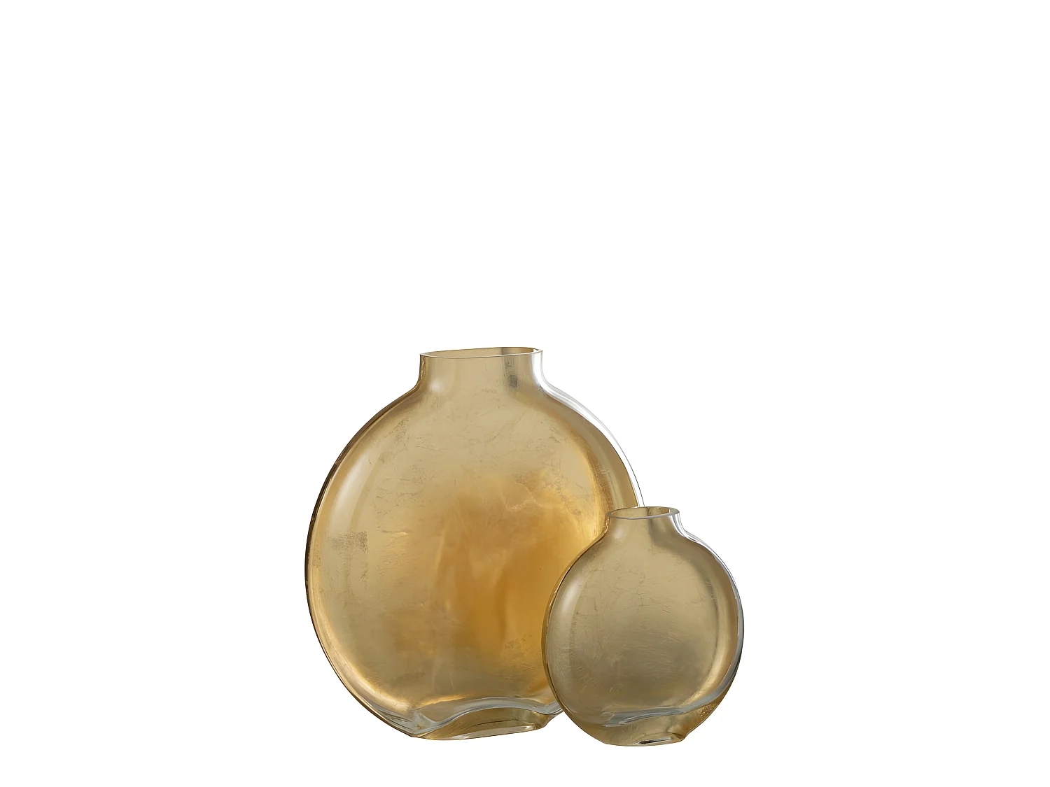 Jarrón de vidrio transparente de 24x5x26 cm