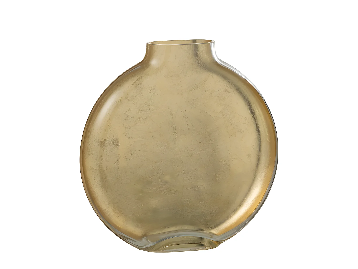 Vaso trasparente piatto in vetro 24x5x26 cm